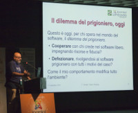 Claudio Romeo sul palco al Joomla!Veneto Meeting 2014